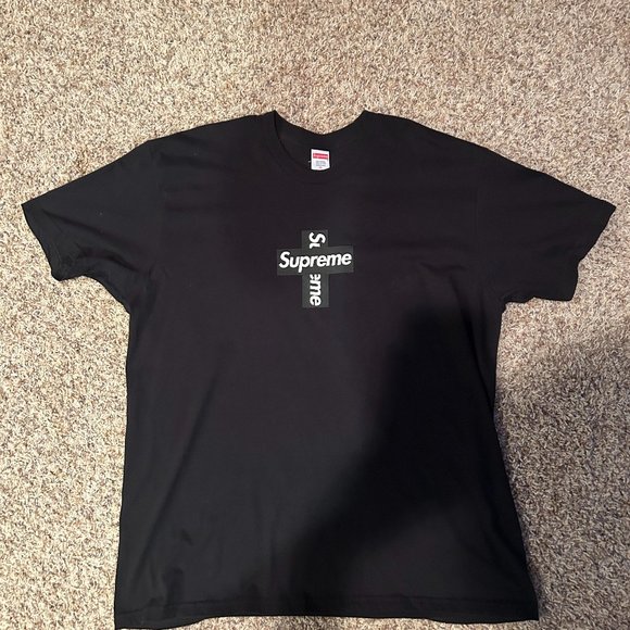 Supreme Cross Box Logo Tee BLACK M サイズ Supreme Cross Box Logo Tee Black White F/W 20 | eBay